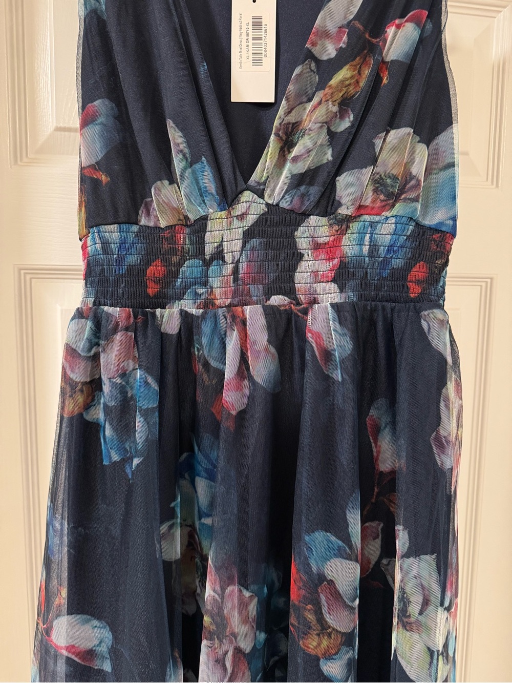 Baltic Born Navy Floral Chiffon Maxi Dress - Picture 4 of 11